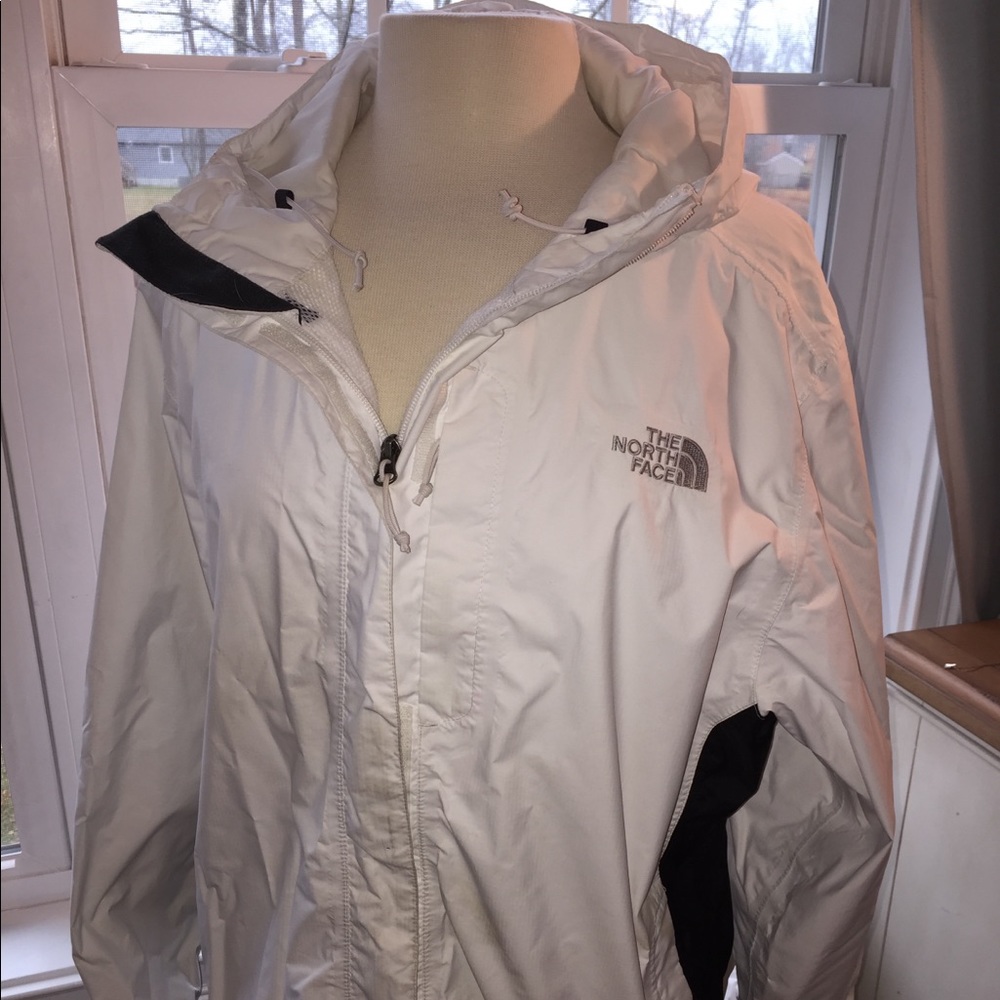 North Face white athletic jacket